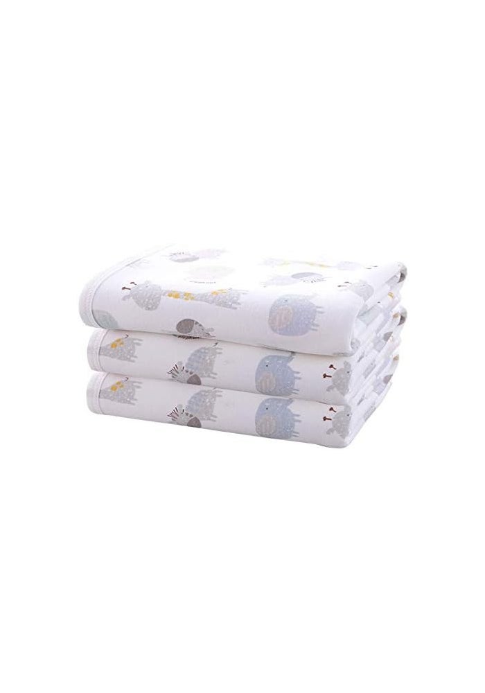 FOOK FISH Baby Diaper Changing Pad Liners (22X27.5 inches) Soft Bamboo Cotton Waterproof Changing Pad for Baby Underpads Mattress Pad Sheet Protector Portable Reusable Urine Pads for Travel Gear Pack of 3 - Image 4